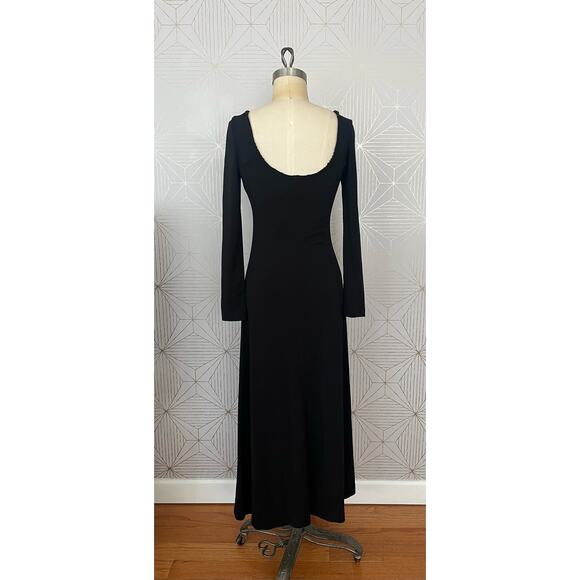 Isaac Mizrahi Black Maxi Goth Witch Dress Whimsigoth Dark Romance Small NWT $210 - Picture 4 of 14